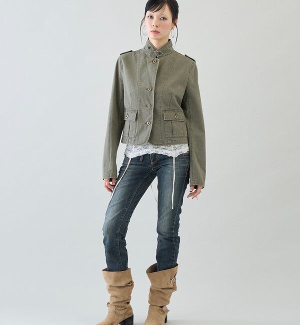  「【26AW LOOK掲載品番】2wayスタンドミリタリージャケット」|ブルゾン・スタジャン|