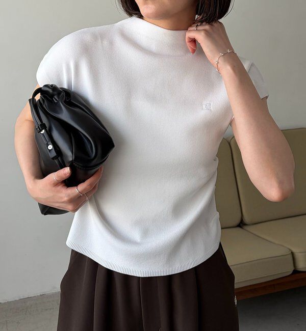  「【接触冷感】ハーフネックフレンチニット」|ニット・セーター|