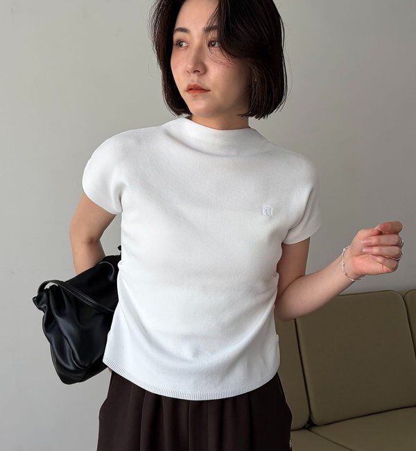  「【接触冷感】ハーフネックフレンチニット」|ニット・セーター|