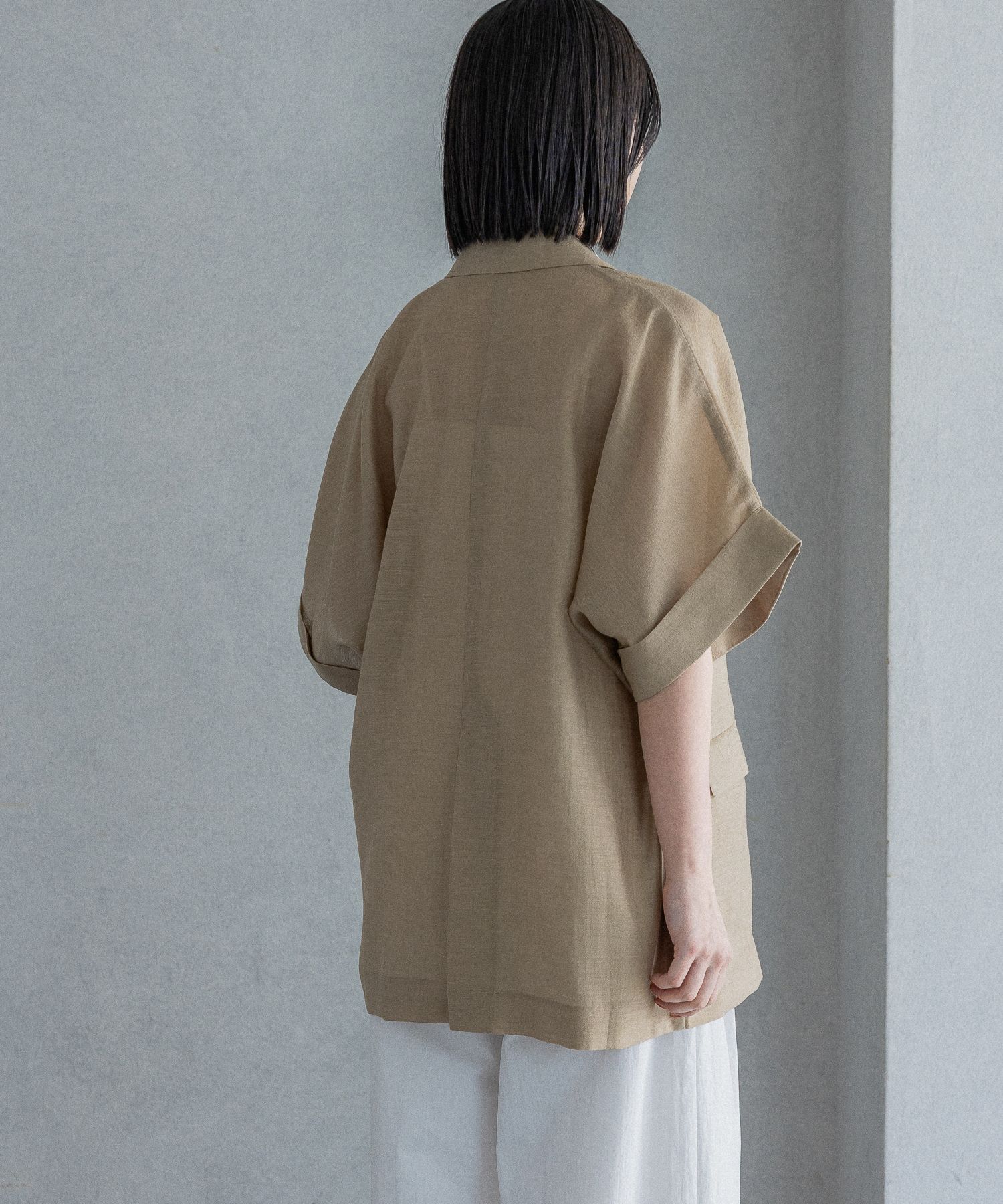 A part by 「【Sサイズ展開】アセテートリネン半袖ジャケット」|テーラードジャケット|