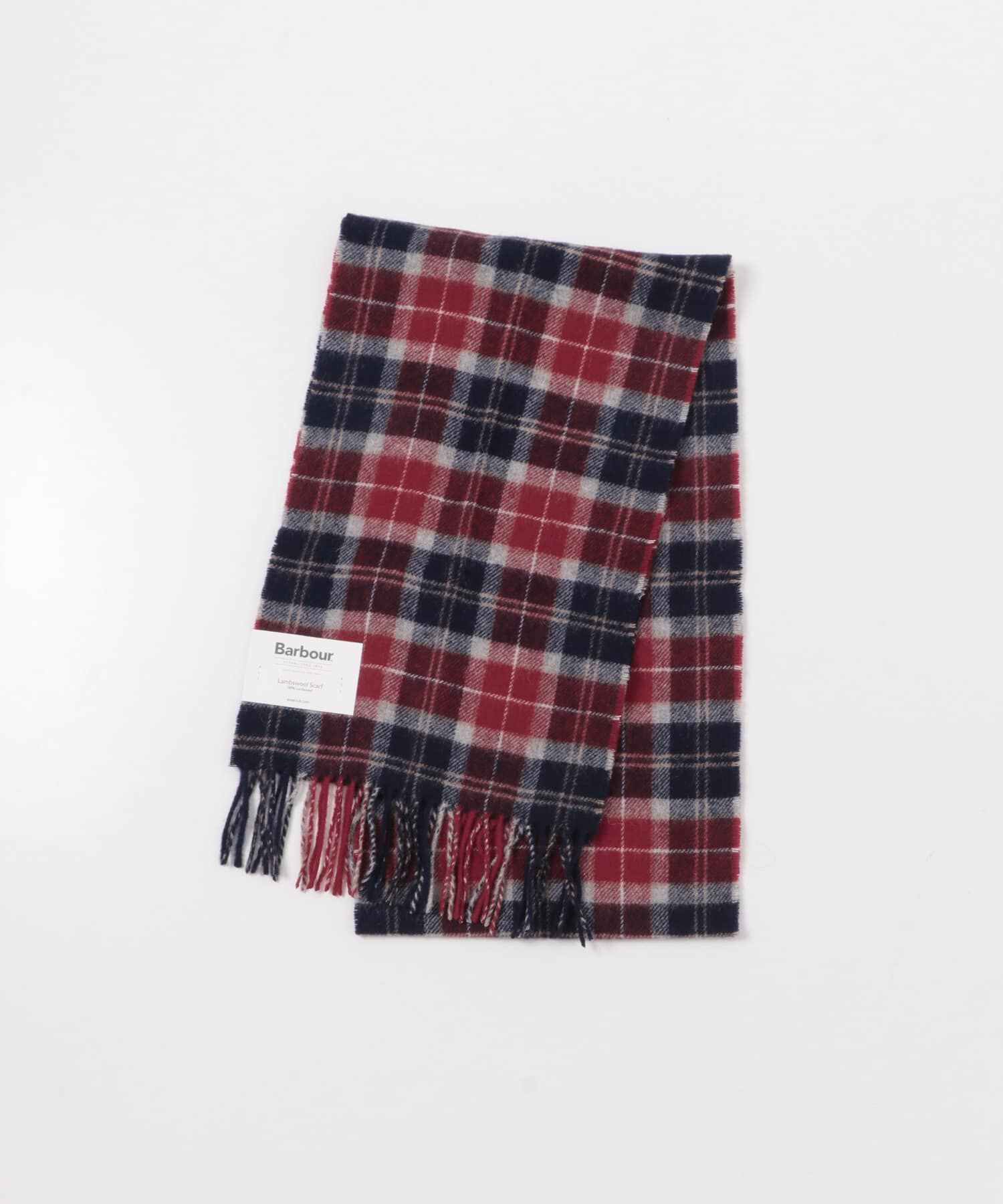 URBAN RESEARCH DOORS「Barbour　TARTAN LAMBSWOOL SCARF」|マフラー|レッド系その他