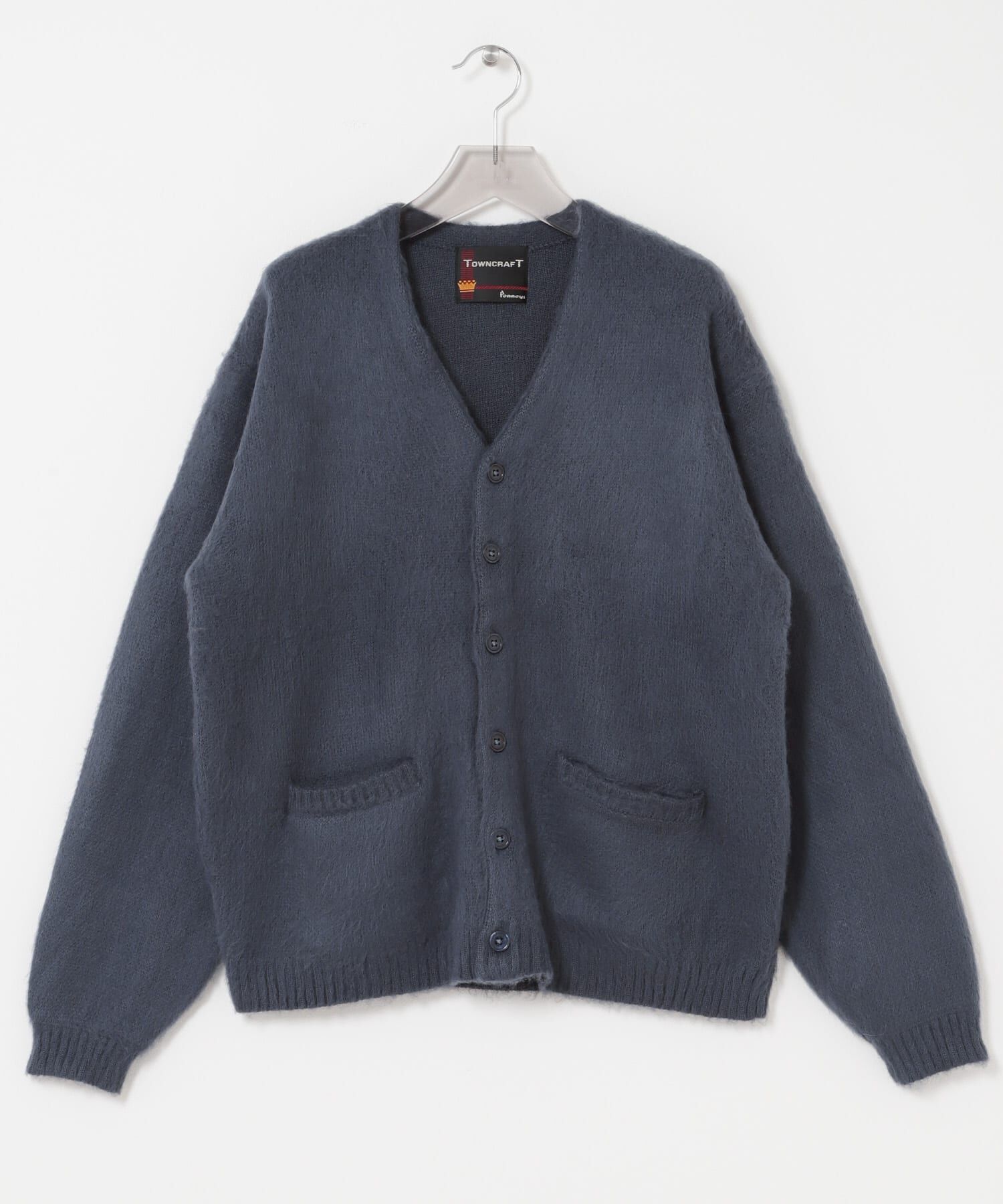 URBAN RESEARCH「TOWNCRAFT　SOLID SHAGGY CARDIGAN」|カーディガン|ネイビー