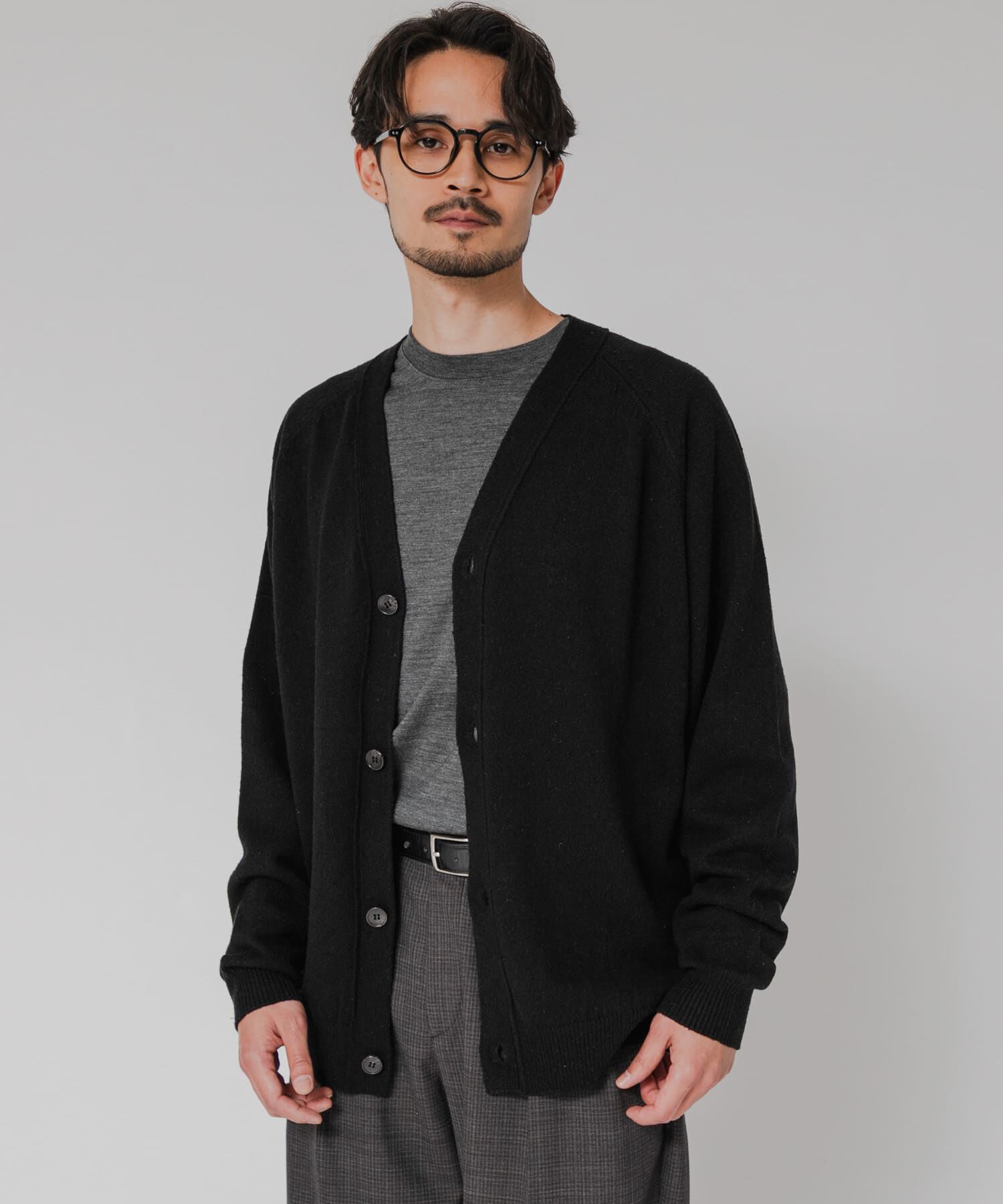 URBAN RESEARCH「SILK NOIL CARDIGAN」|カーディガン|ブラック