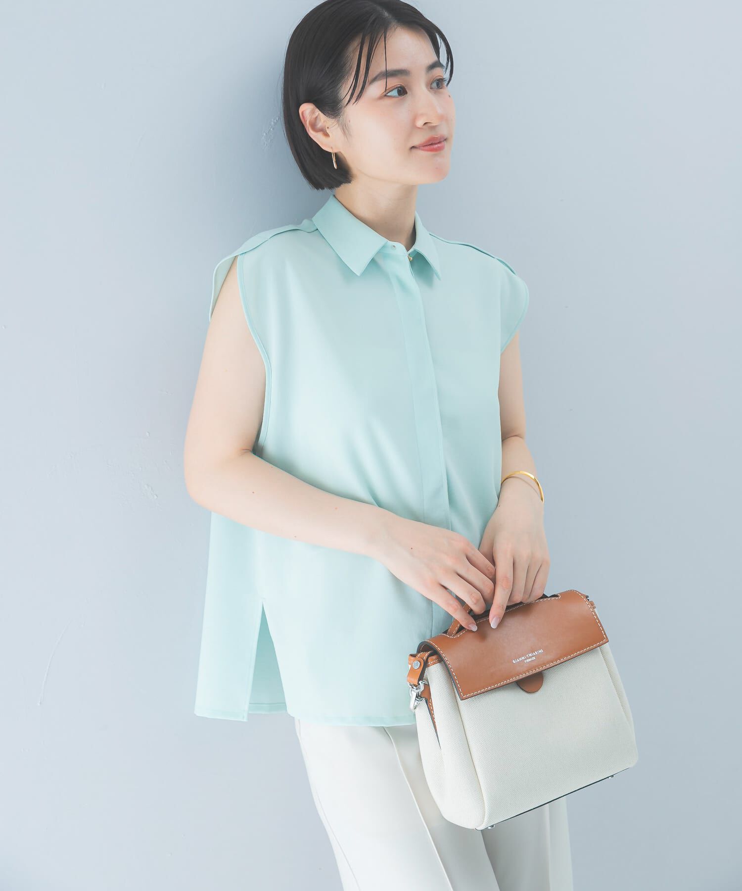 URBAN RESEARCH ROSSO「クールタッチ 防シワ シャツブラウス」|シャツ・ブラウス|ミント