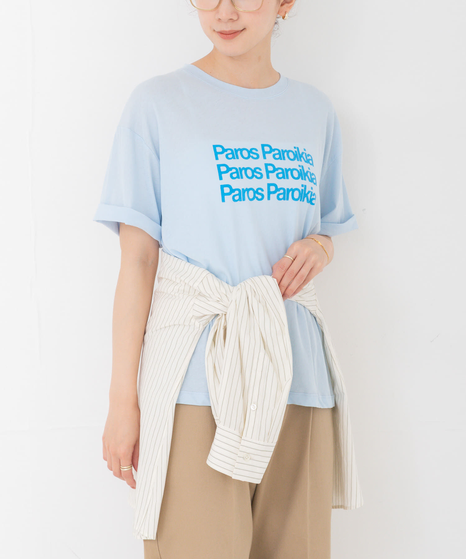 URBAN RESEARCH「シアープリントカラーTシャツ」|Tシャツ・カットソー|ライトブルー