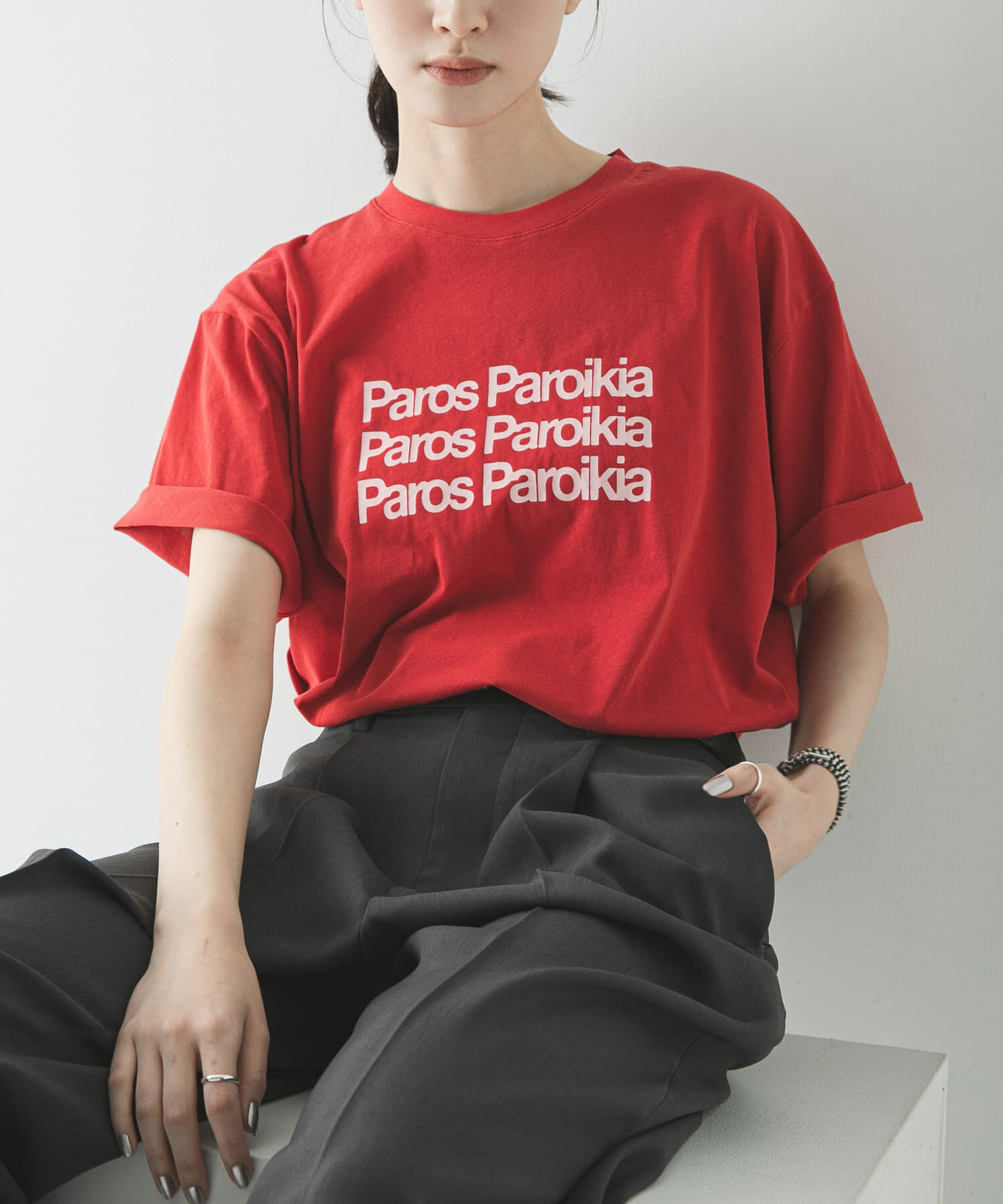URBAN RESEARCH「シアープリントカラーTシャツ」|Tシャツ・カットソー|レッド