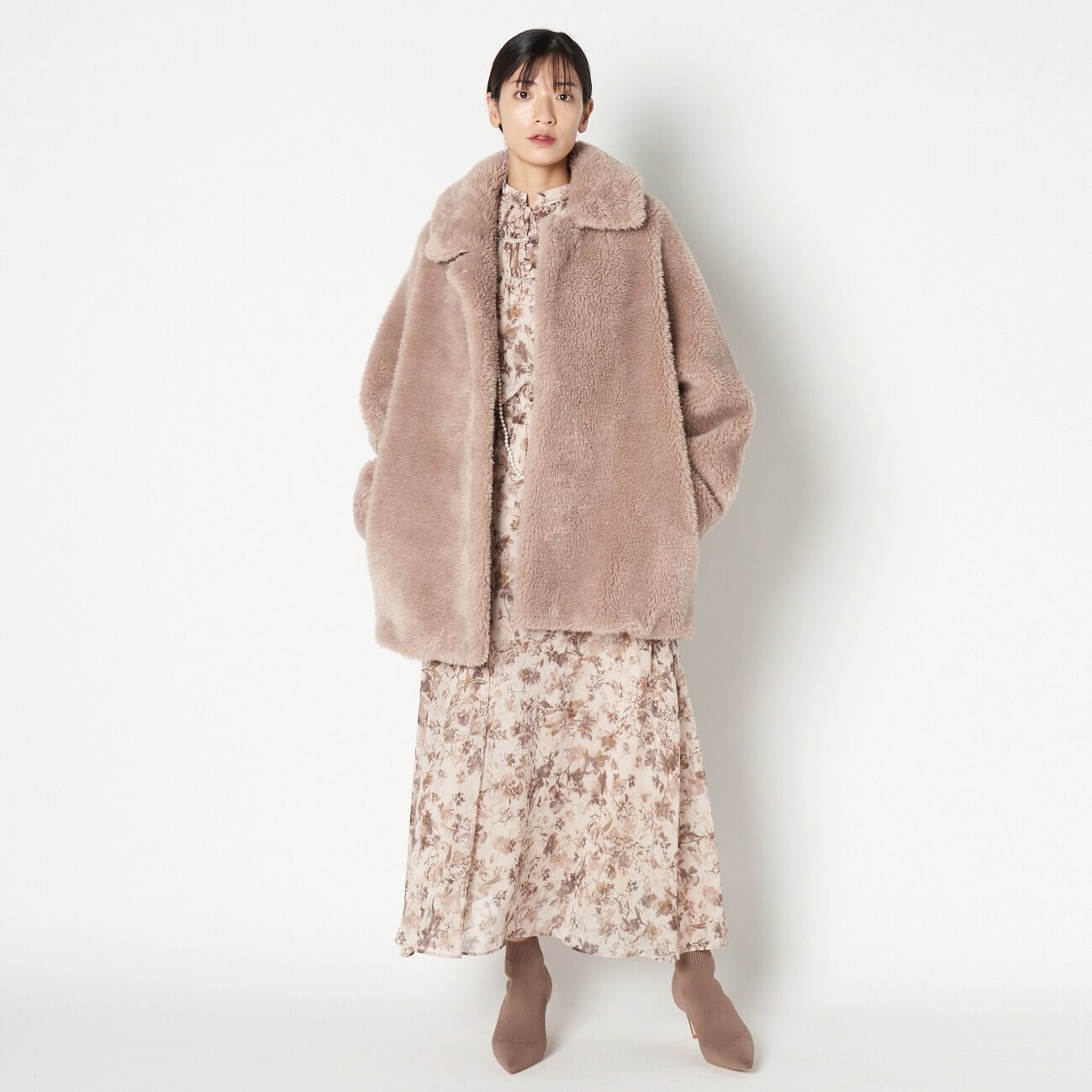 HELIOPOLE「HELIOPOLE ECO FUR CHESTER DOLMAN COAT」|トレンチコート|