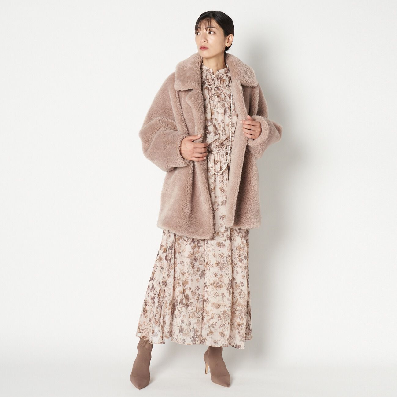 HELIOPOLE「HELIOPOLE ECO FUR CHESTER DOLMAN COAT」|トレンチコート|
