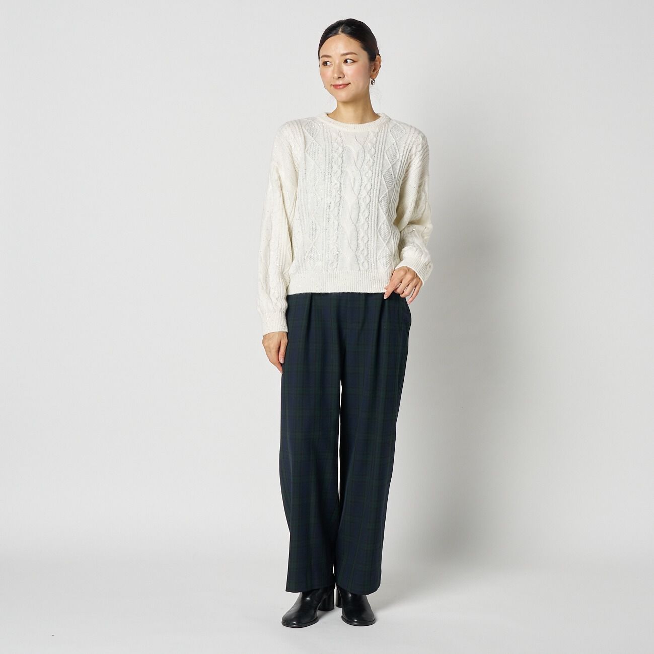 HELIOPOLE「HELIOPOLE CHECK CURVY PANTS」|チノ|