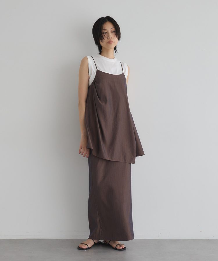 GARAGE OF GOOD CLOTHING「【日本製】ストライプサイドベンツロングスカート」|タイト|