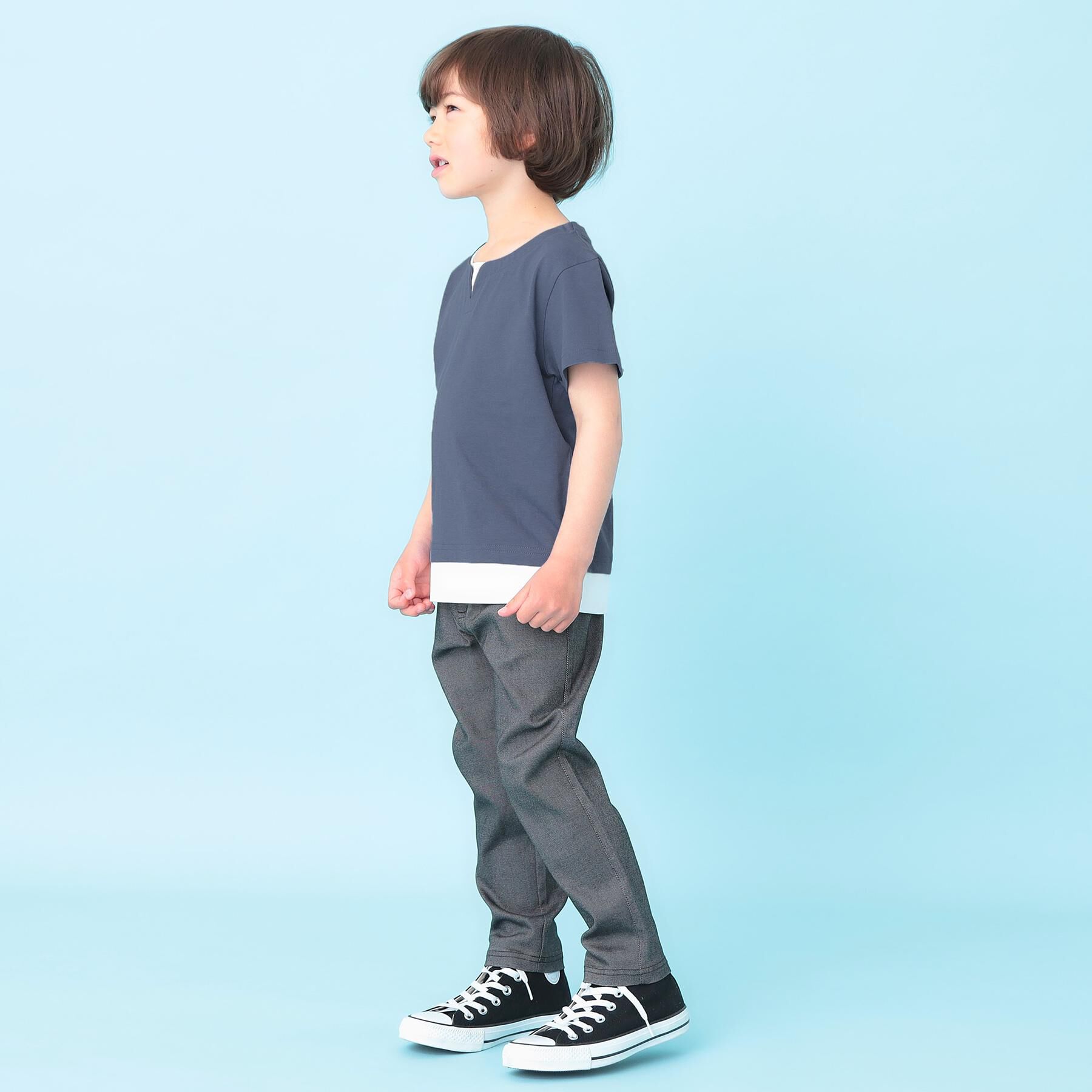 THE SHOP TK「【110－160】キーネックTシャツ」|Tシャツ・カットソー|