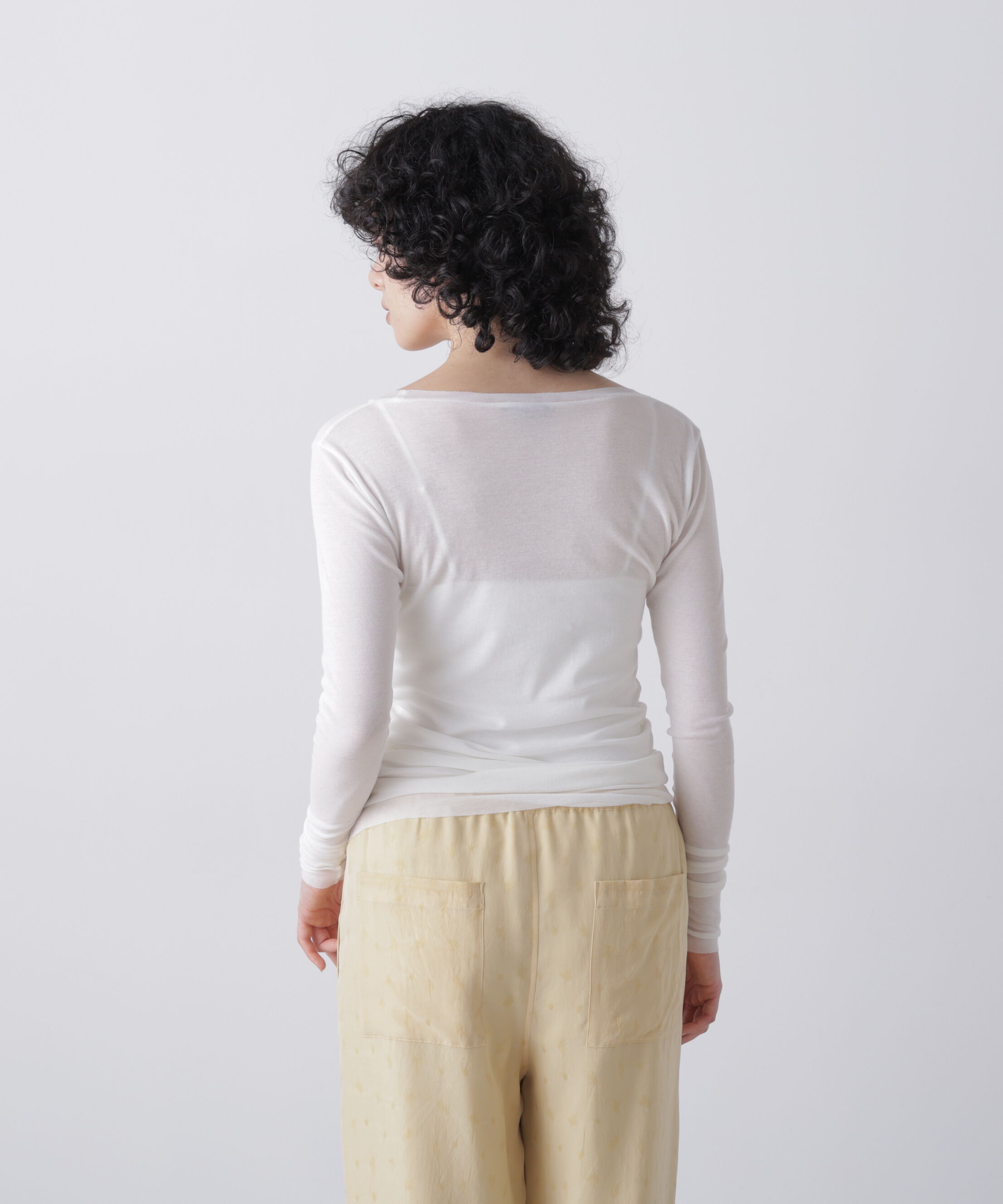 YLEVE 「YLEVE / SHEER HIGH-TWIST RIB JERSEY PULLOVER」|Tシャツ・カットソー|