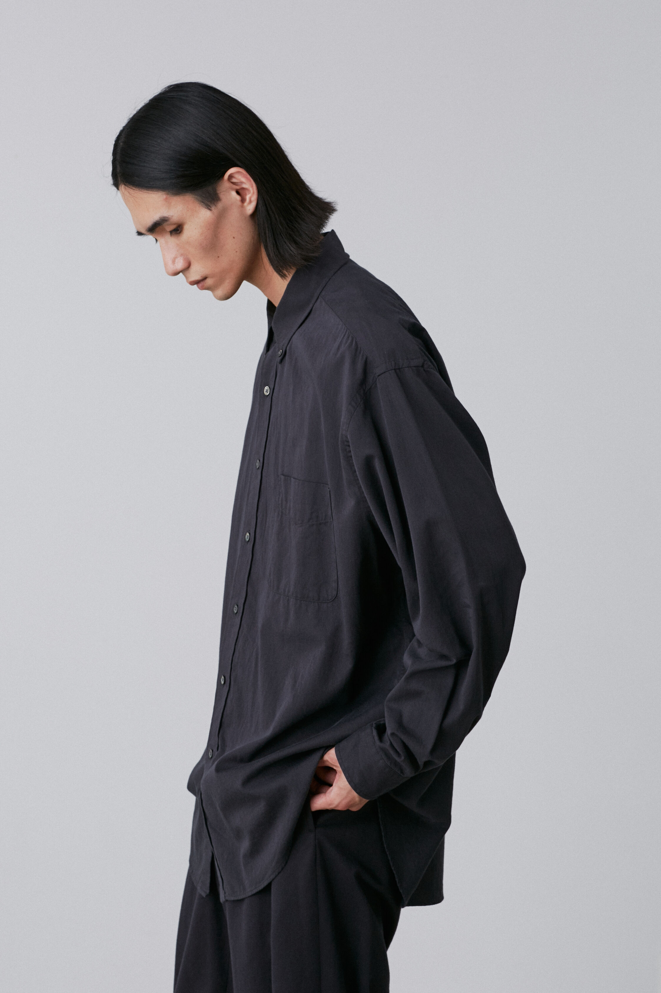YLEVE 「Ｙ / ORGANIC COTTON WASHER SATIN SHIRT」|シャツ・ブラウス|