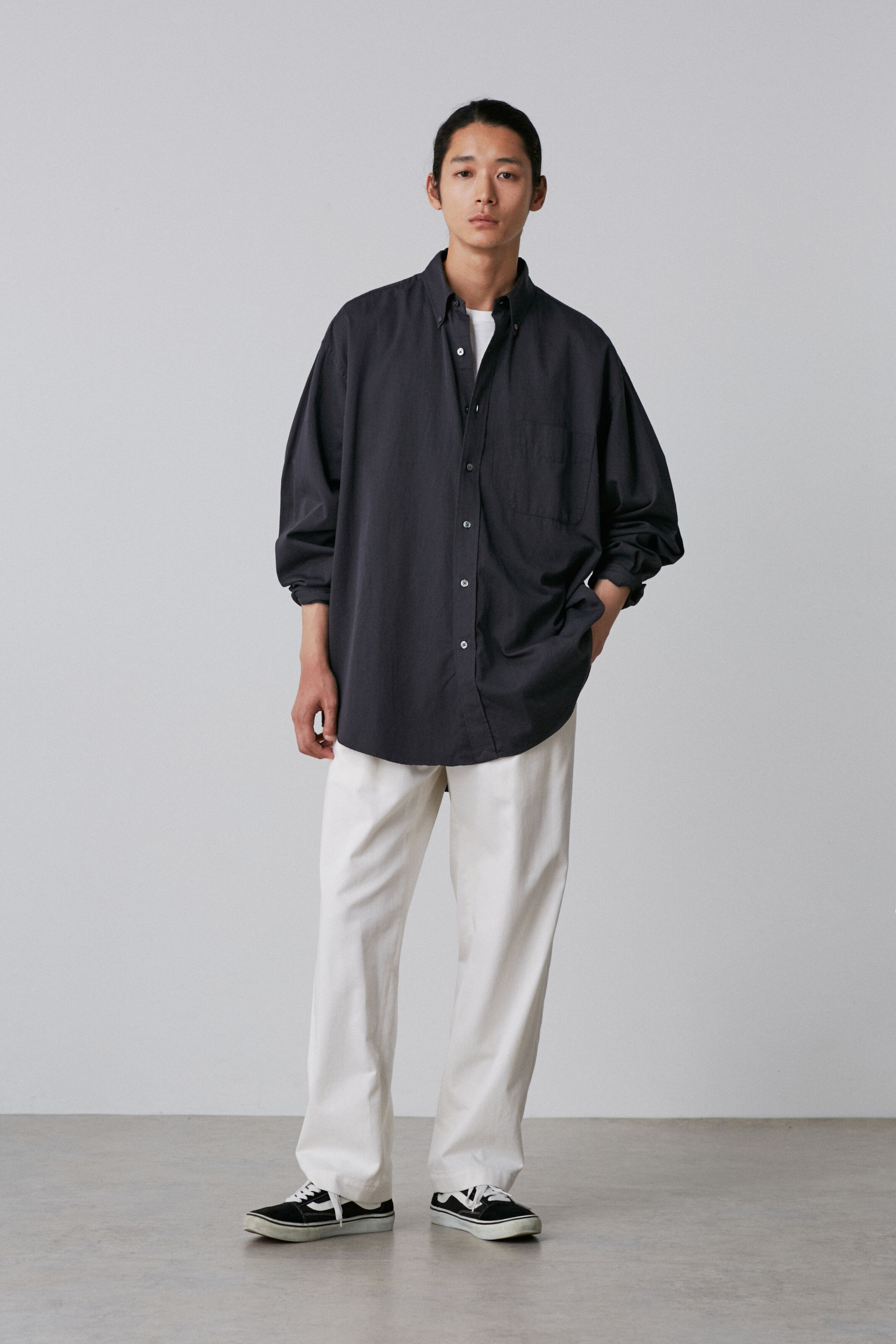 YLEVE 「Ｙ / ORGANIC COTTON WASHER SATIN SHIRT」|シャツ・ブラウス|