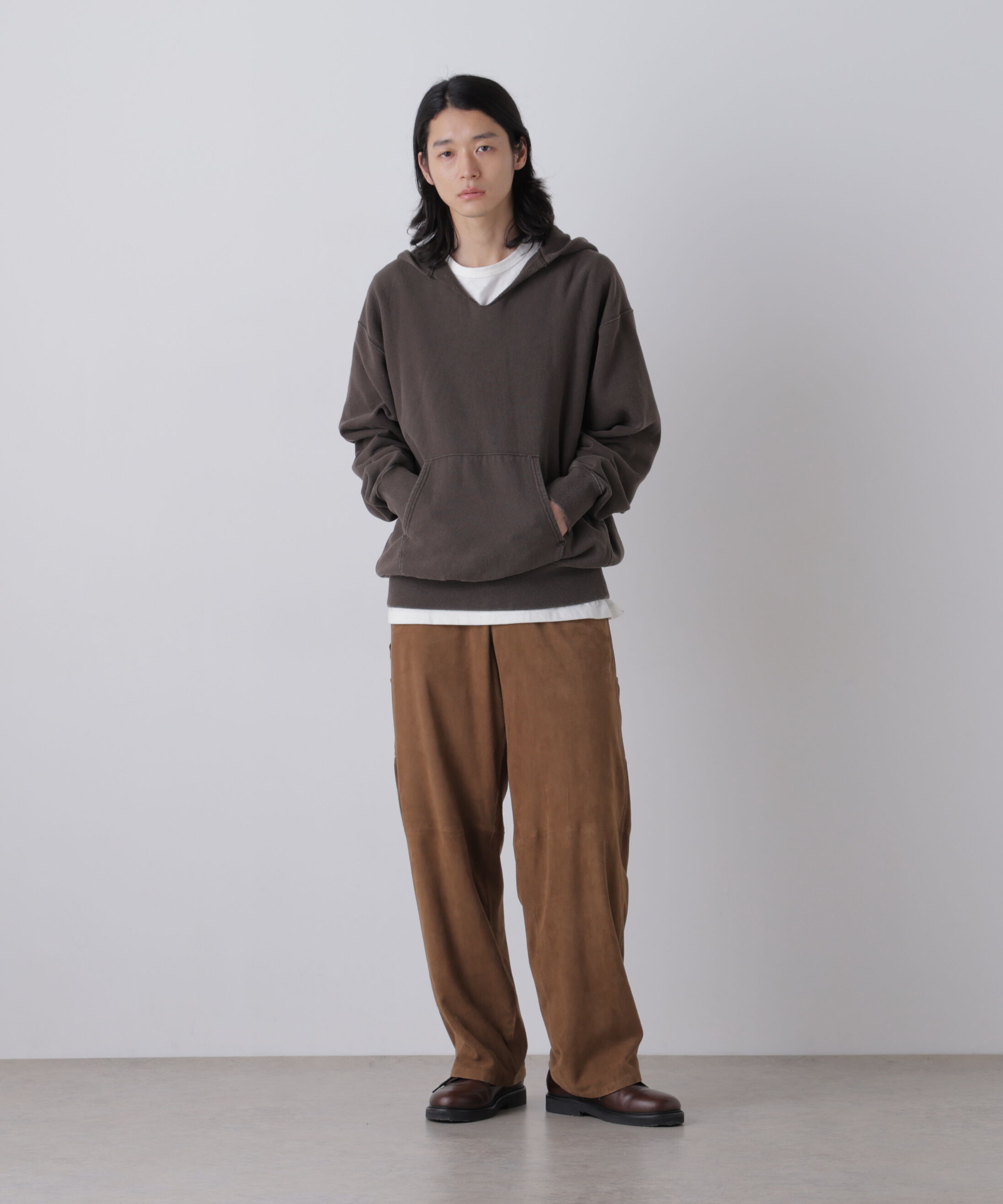 YLEVE 「YLEVE / ROUGH GOAT SUEDE PAINTER PANTS」|その他|BROWN