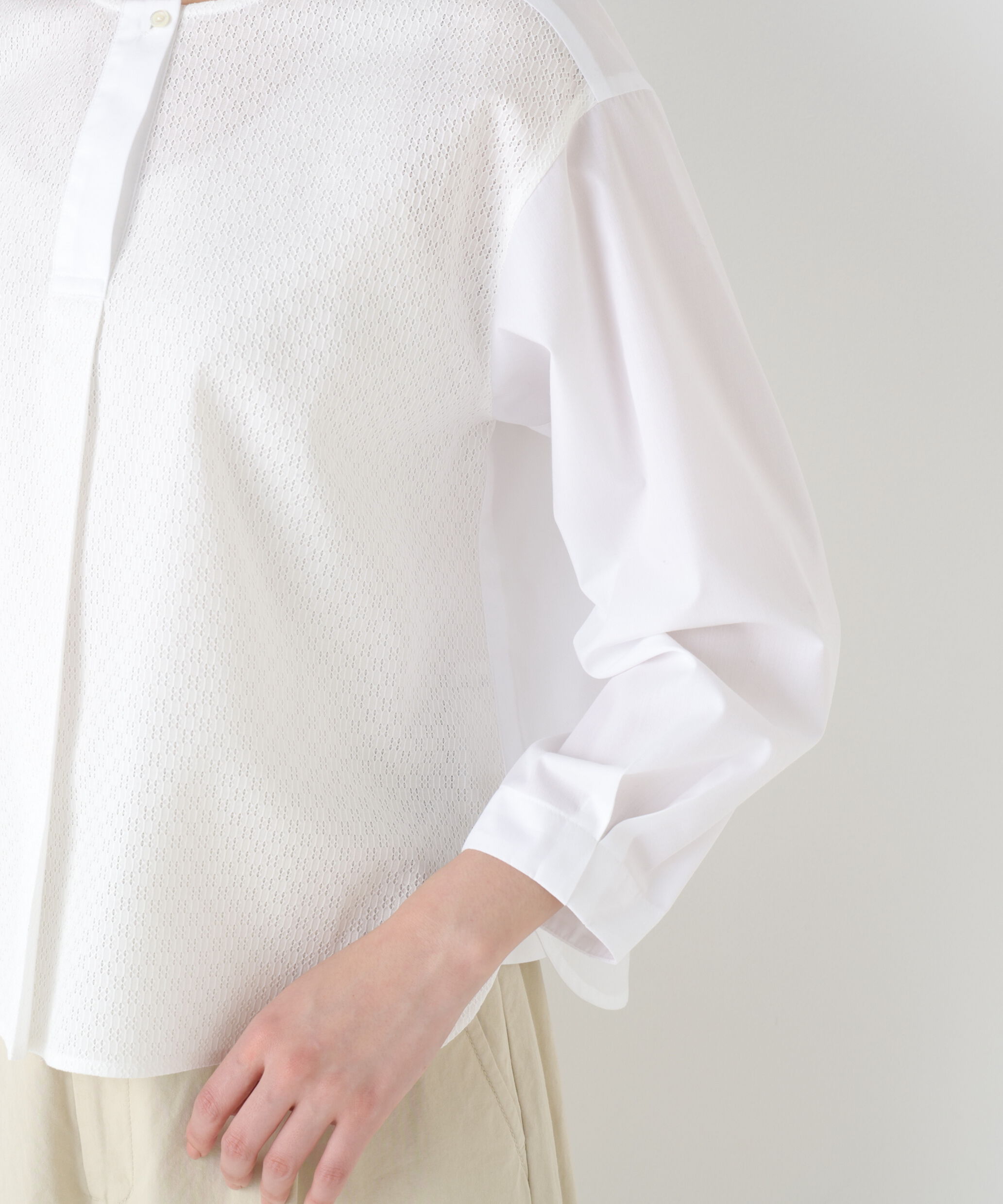  「◆《洗える / Good Price》 カラミレーススキッパーブラウス」|シャツ・ブラウス|