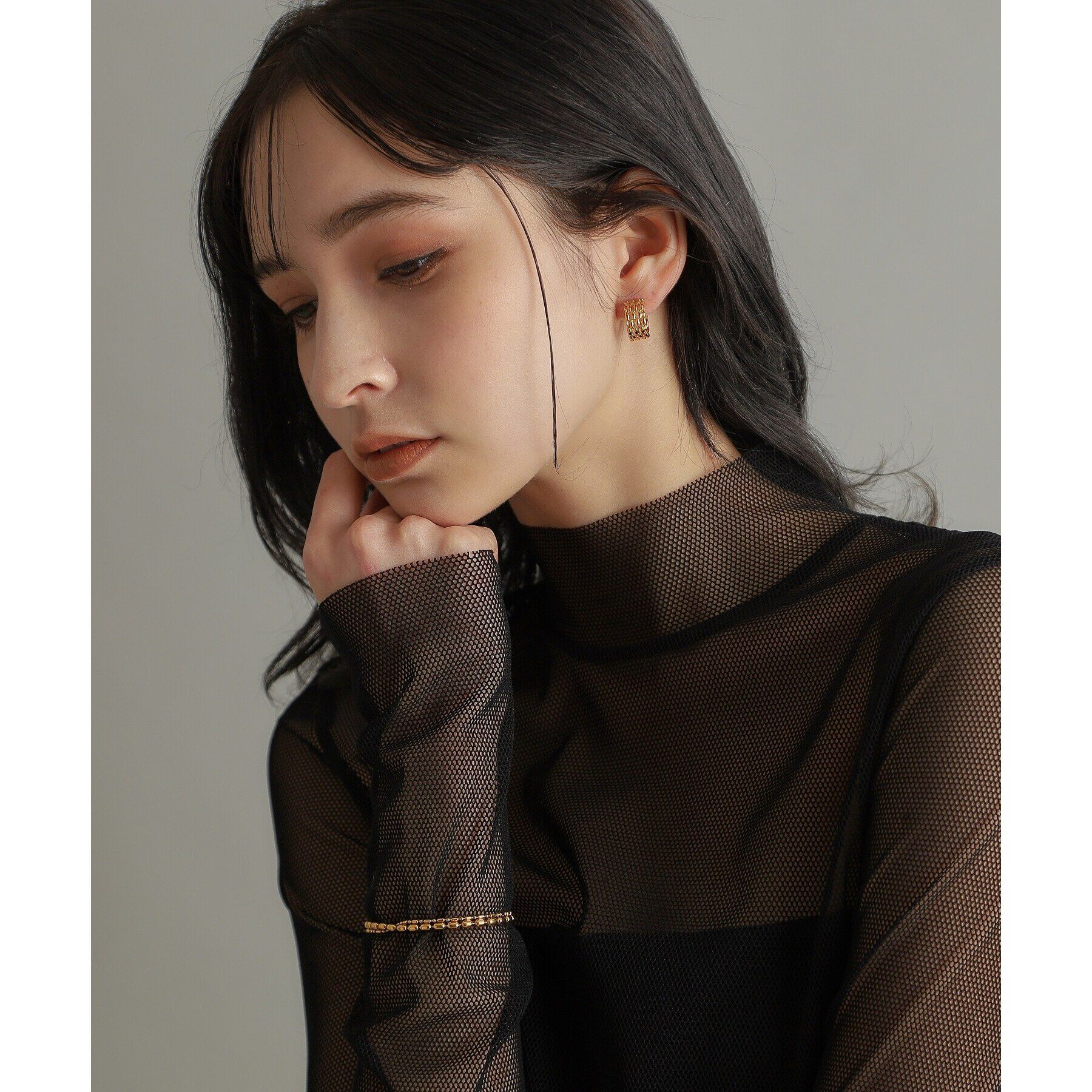 COCOSHNIK ONKITSCH「シルバー コンビネーションチェーン オーバルボール シリンダー ブレスレット GP」|ブレスレット・バングル|