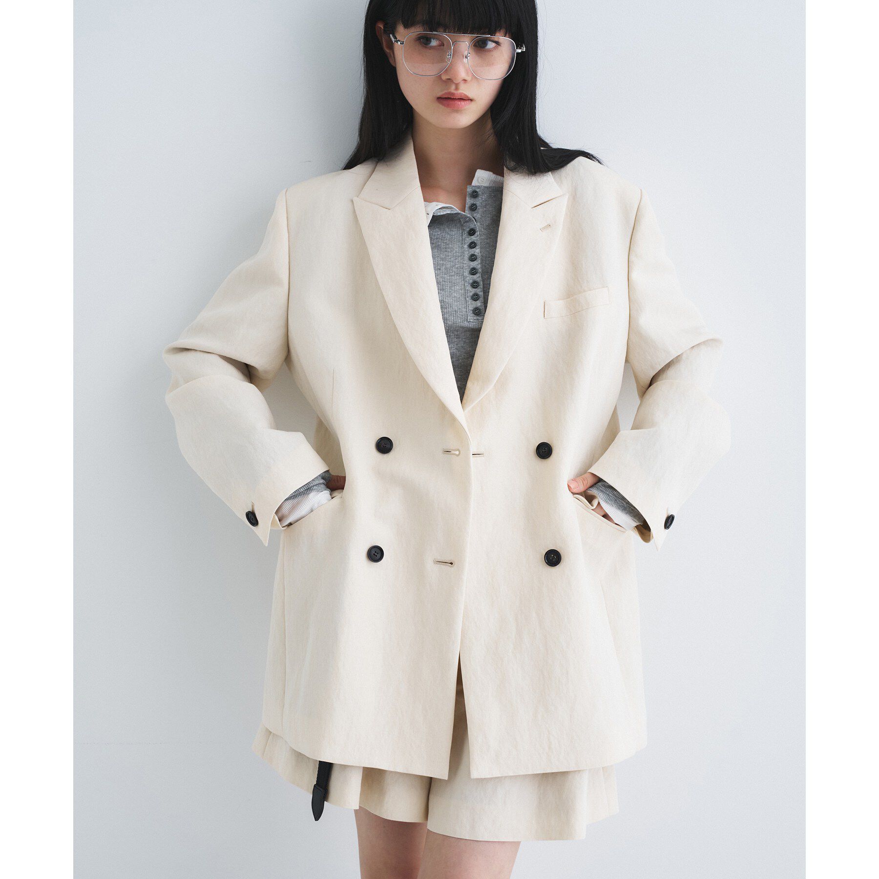 CODE A「arc tailored jacket」|テーラードジャケット|ライトベージュ(05