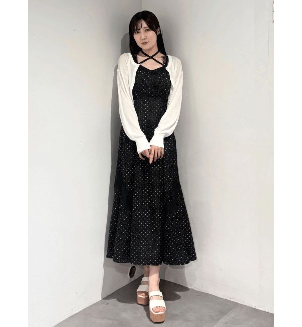 MERCURYDUO「コンパクトシアークルーネックロングスリーブカーディガン」|カーディガン|