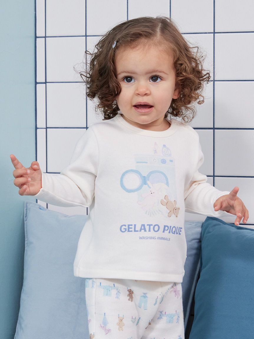 GELATO PIQUE KIDS & BABY「【BABY】ウォッシングアニマルワンポイントロンT」|その他ベビーウェア|OWHT