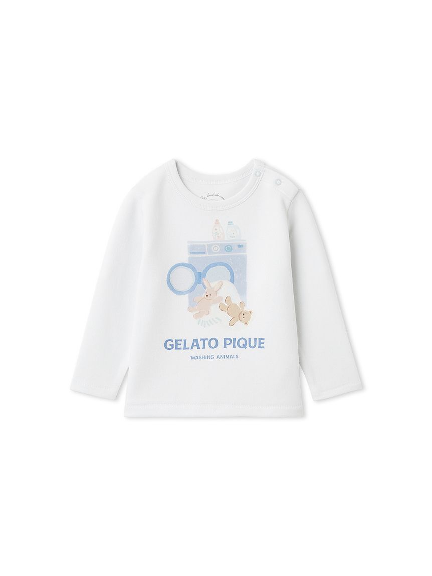 GELATO PIQUE KIDS & BABY「【BABY】ウォッシングアニマルワンポイントロンT」|その他ベビーウェア|