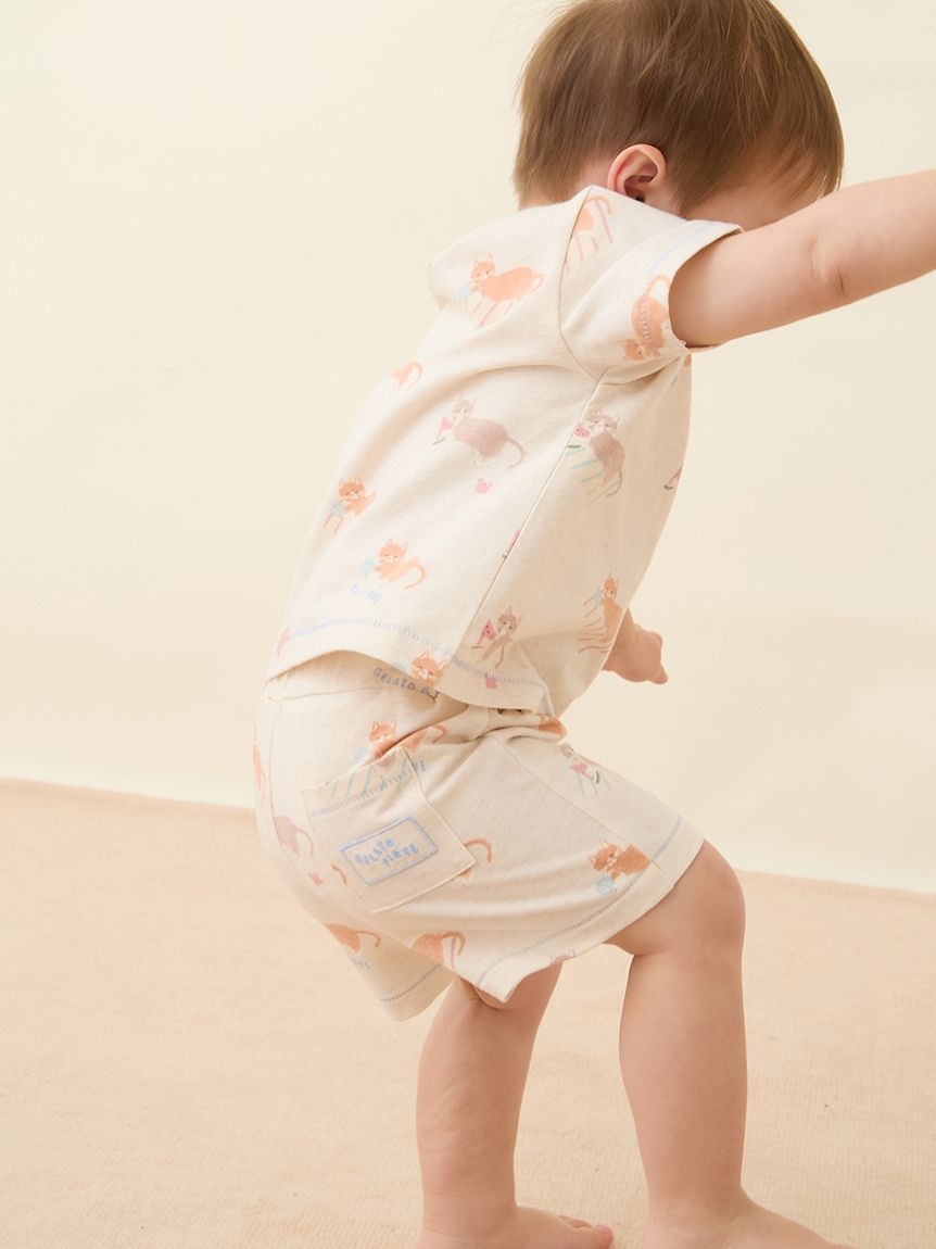 GELATO PIQUE KIDS & BABY「【BABY】シーサイドキャット柄ショートパンツ」|その他ベビーウェア|