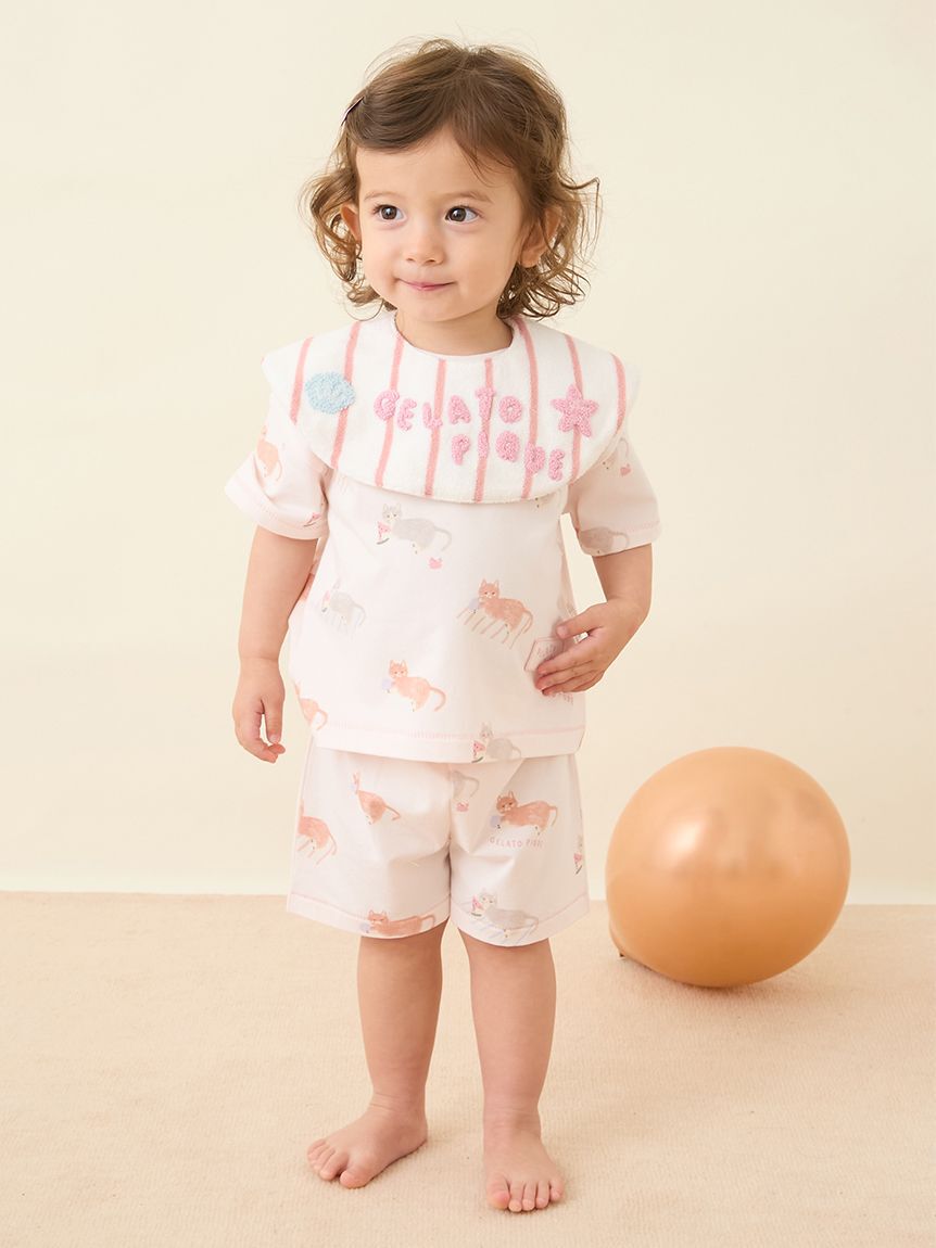 GELATO PIQUE KIDS & BABY「【BABY】シーサイドキャット柄ショートパンツ」|その他ベビーウェア|