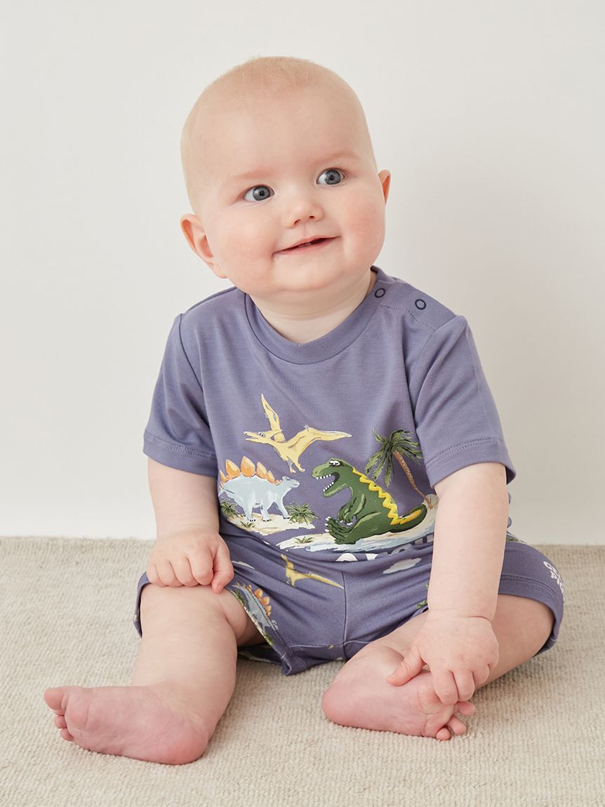 GELATO PIQUE KIDS & BABY「【BABY】【接触冷感】スリーピングダイナソー柄ショートパンツ」|その他ベビーウェア|