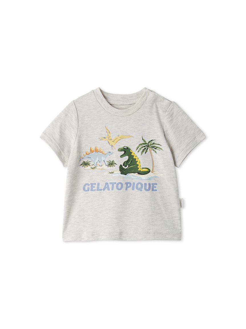 GELATO PIQUE KIDS & BABY「【BABY】【接触冷感】スリーピングダイナソーワンポイントTシャツ」|その他ベビーウェア|