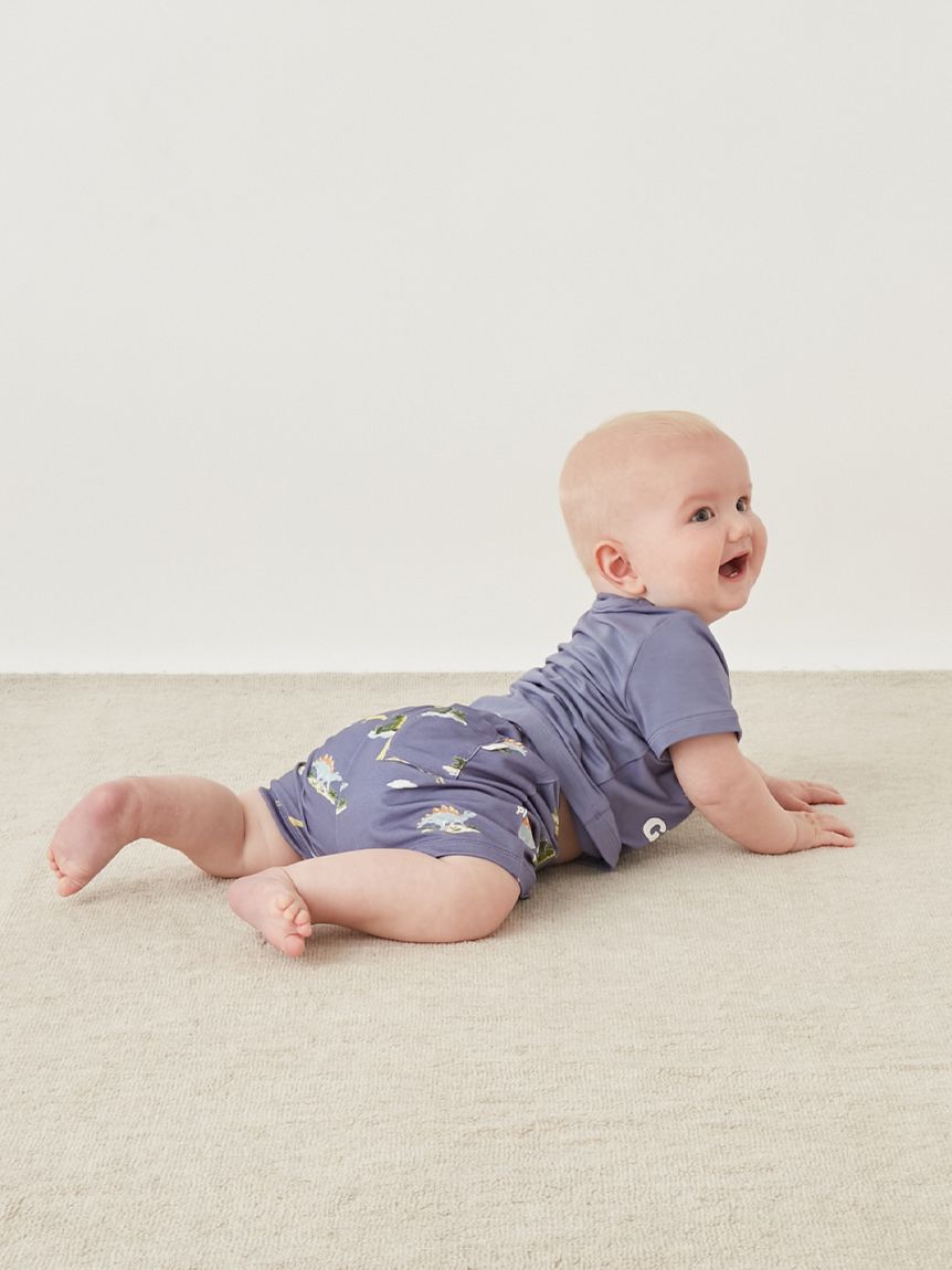 GELATO PIQUE KIDS & BABY「【BABY】【接触冷感】スリーピングダイナソーワンポイントTシャツ」|その他ベビーウェア|