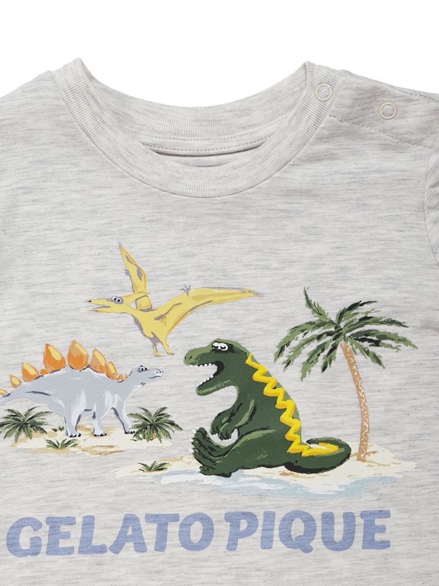 GELATO PIQUE KIDS & BABY「【BABY】【接触冷感】スリーピングダイナソーワンポイントTシャツ」|その他ベビーウェア|
