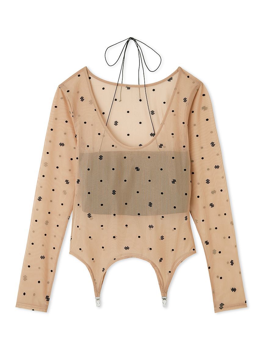 LILY BROWN Lingerie「【LILY BROWN Lingerie】シアーフロッキートップス&times;バンドゥセット」|Tシャツ・カットソー|
