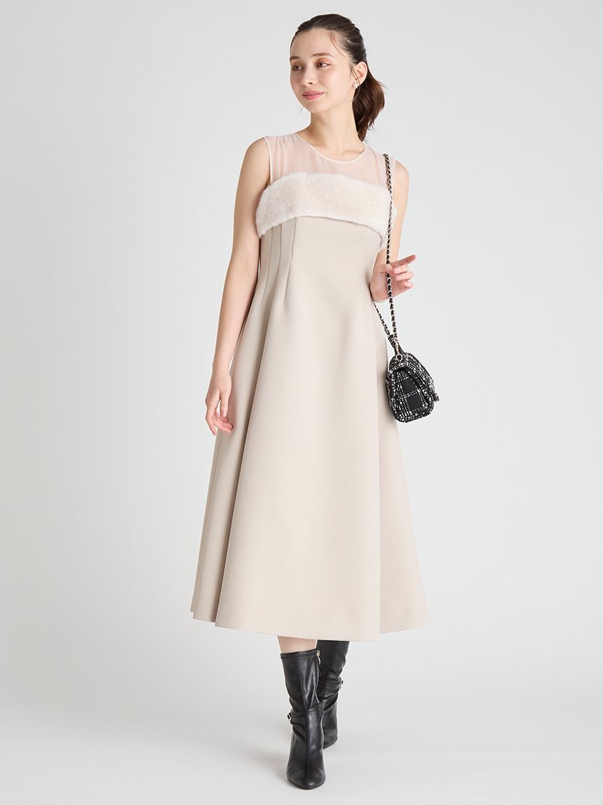 CELFORD「【HANAE MORI&times;CELFORDコラボ】ファードッキングフィット＆フレアドレス」|ドレス|