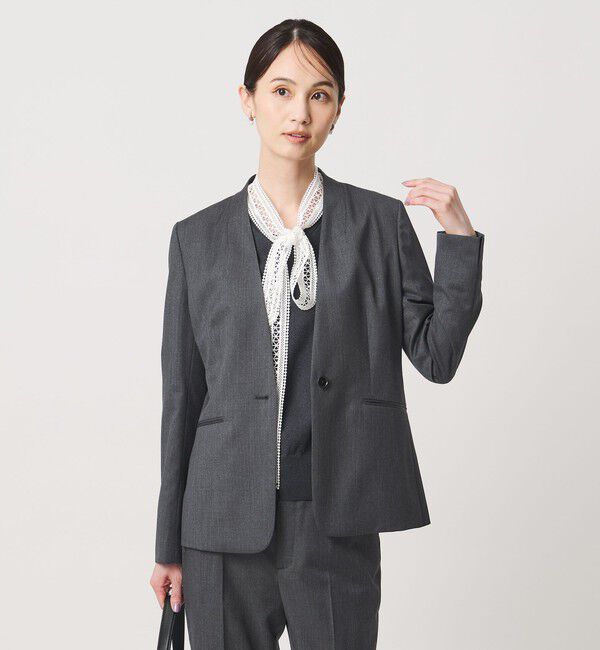 UNITED ARROWS「Vitale Barberis Canonico ノーラペル ジャケット」|ノーカラージャケット|