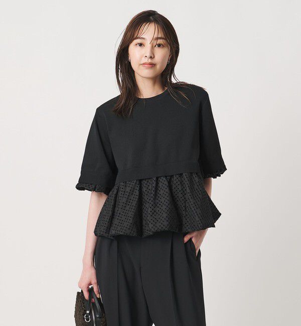 UNITED ARROWS「カットワーク バルーン シルエット ニット ‐ウォッシャブル‐」|ニット・セーター|