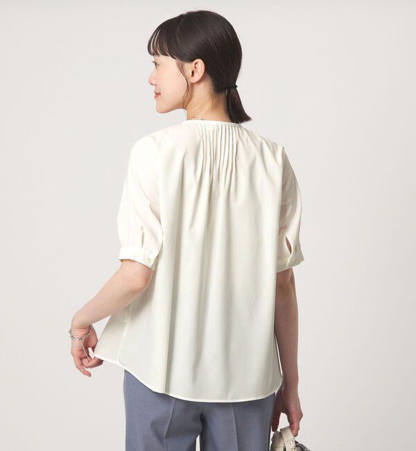 UNITED ARROWS green label relaxing「ピンタック 5分袖 ブラウス」|シャツ・ブラウス|