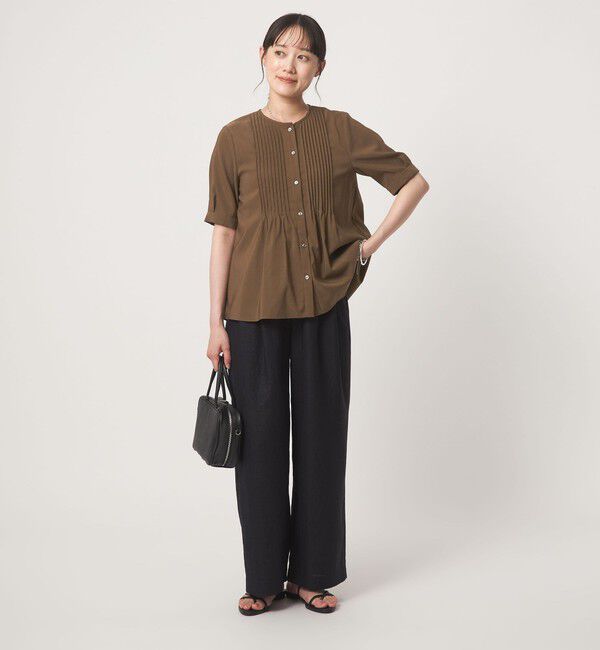 UNITED ARROWS green label relaxing「ピンタック 5分袖 ブラウス」|シャツ・ブラウス|
