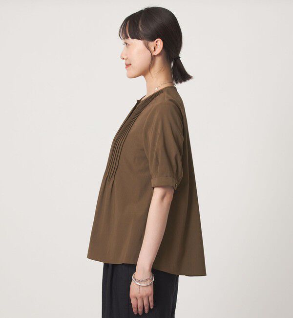 UNITED ARROWS green label relaxing「ピンタック 5分袖 ブラウス」|シャツ・ブラウス|