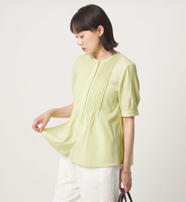 UNITED ARROWS green label relaxing「ピンタック 5分袖 ブラウス」|シャツ・ブラウス|