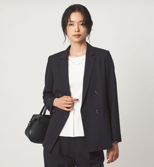 UNITED ARROWS green label relaxing「［size SHORT/TALLあり］カチリラ ダブル ジャケット ウォッシャブル ストレッチ」|テーラードジャケット|