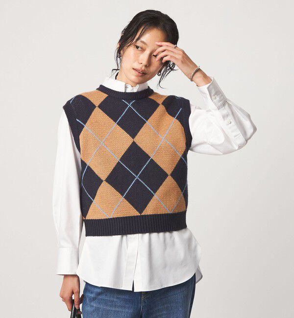UNITED ARROWS green label relaxing「【別注】＜PROTAGONISTA＞アーガイル ベスト」|ベスト・ジレ|