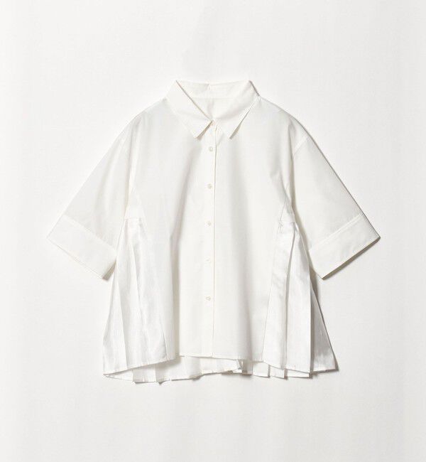 UNITED ARROWS green label relaxing「プリーツ ドッキング ショートスリーブ シャツ」|シャツ・ブラウス|