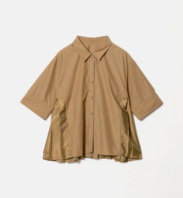 UNITED ARROWS green label relaxing「プリーツ ドッキング ショートスリーブ シャツ」|シャツ・ブラウス|