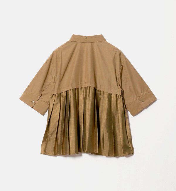 UNITED ARROWS green label relaxing「プリーツ ドッキング ショートスリーブ シャツ」|シャツ・ブラウス|