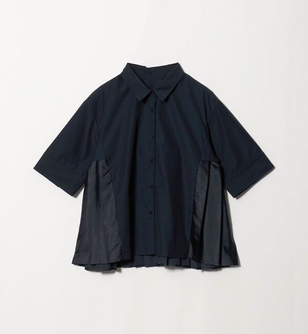 UNITED ARROWS green label relaxing「プリーツ ドッキング ショートスリーブ シャツ」|シャツ・ブラウス|