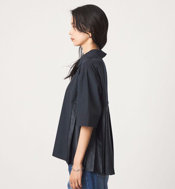 UNITED ARROWS green label relaxing「プリーツ ドッキング ショートスリーブ シャツ」|シャツ・ブラウス|