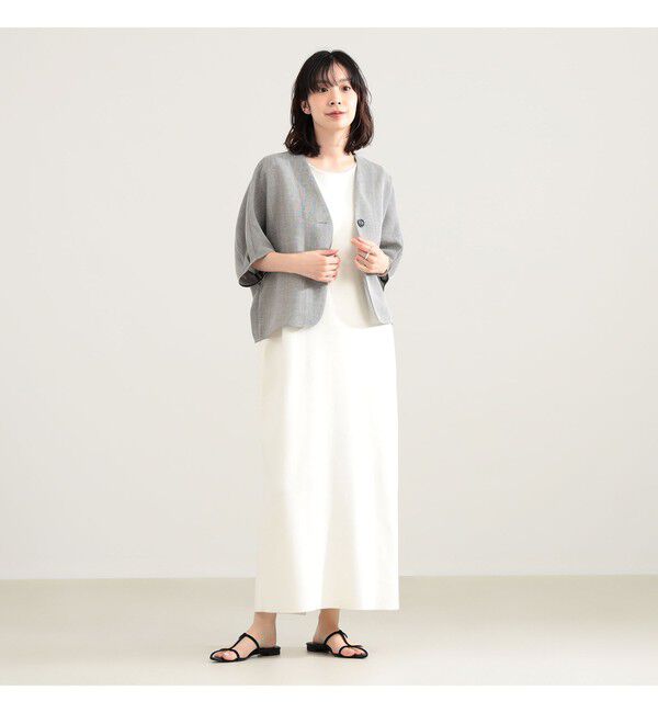Demi-Luxe BEAMS 「ツイード メッシュ タック ジャケット」|ダッフルコート|