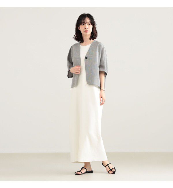 Demi-Luxe BEAMS 「ツイード メッシュ タック ジャケット」|ダッフルコート|