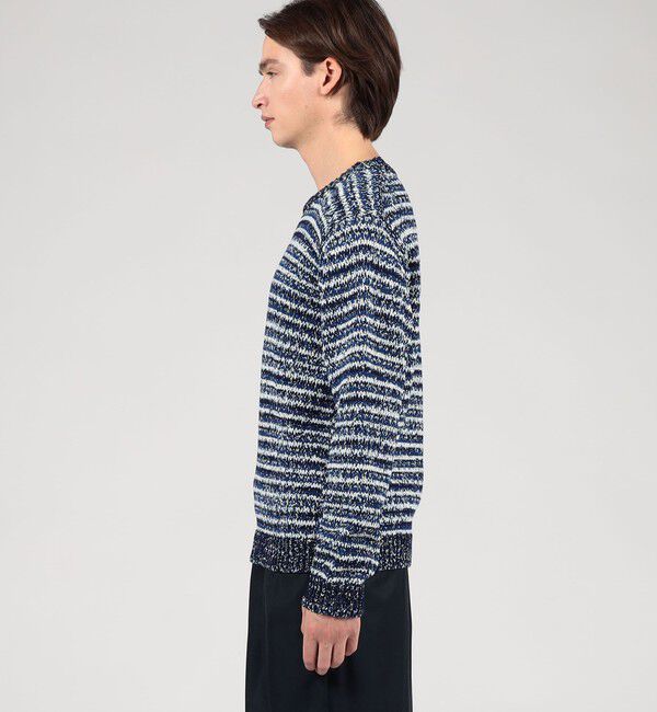 TOMORROWLAND MENS「TOMORROWLAND tricot コットン マルチカラー クルーネックニット」|ニット・セーター|