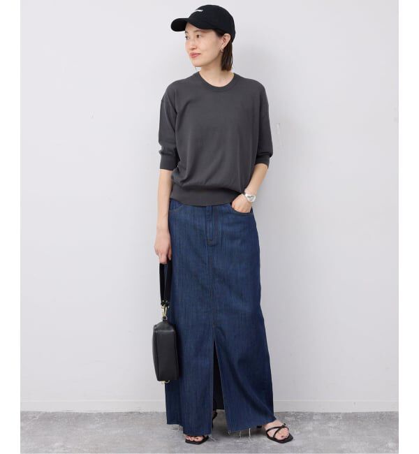 SLOBE IENA「《WEB限定/追加/シリーズあり》コットンキュプラハーフスリーブプルオーバー」|ニット・セーター|
